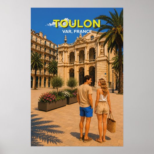 Toulon Opera – Vintage Travel Poster ポスター (正面)