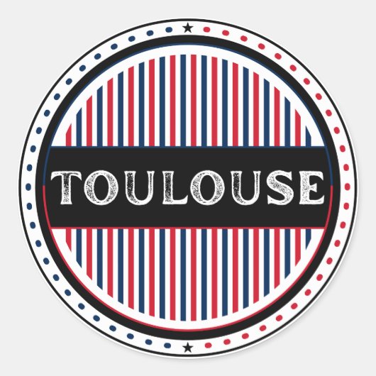Toulouse City Pride Emblem – French Identity ラウンドシール (正面)