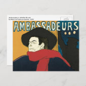 Toulouse LaurecによるArtistide Bruant大使館 ポストカード (正面/裏面)