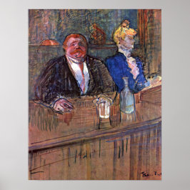 Toulouse-Laurec -カフェ(顧客とAnem... ポスター