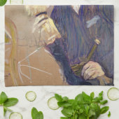 Toulouse-Laurec – ルージュのイギリス人 キッチンタオル (折り畳み)