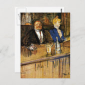 Toulouse-Lautrec -カフェ、お客様 ポストカード (正面/裏面)