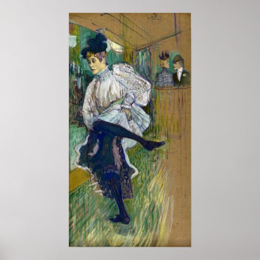 Toulouse-Lautrec - Jane Avril Dancing ポスター (正面)