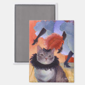 Toulouse-Lautrec Moulin Rouge Cat マグネット (正面/裏面)