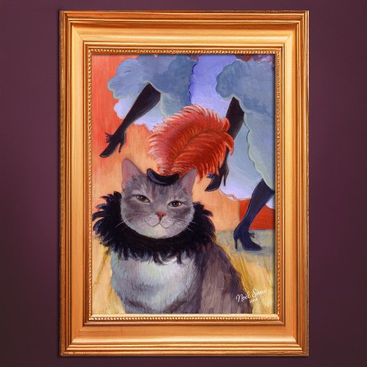 Toulouse-Lautrec Moulin Rouge Cat Wall Art ポスター