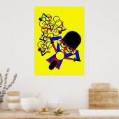 Tour de Franceオートバイがライダーに墜落 ポスター (キッチン)