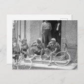 Tour De France -ヴィンテージ休憩 ポストカード (正面/裏面)