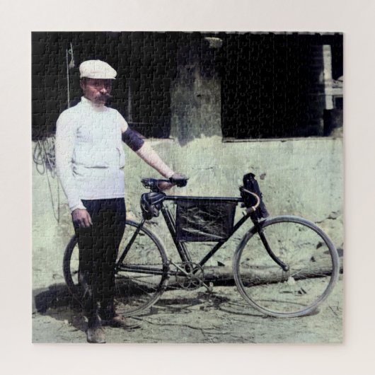 Tour De France 1903年に優勝したモーリス・ガリンがカラー化 ジグソーパズル (縦)