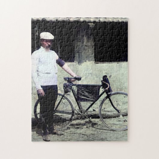 Tour De France 1903年に優勝したモーリス・ガリンがカラー化 ジグソーパズル (縦)