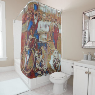 Tour De France 1903年受賞者モーリス・ガリン・デジタル シャワーカーテン