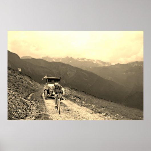 Tour de France 1925未知のライダーCol d'Aubisque ポスター (正面)