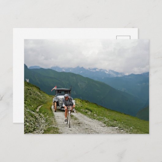 Tour de France 1925未知のライダーCol d'Aubisque ポストカード (正面/裏面)