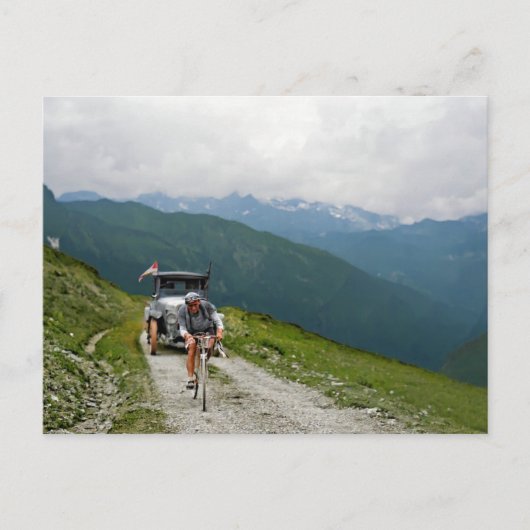 Tour de France 1925未知のライダーCol d'Aubisque ポストカード (正面)