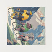 Tour de France WPA styled canvas print タペストリー (正面(横))