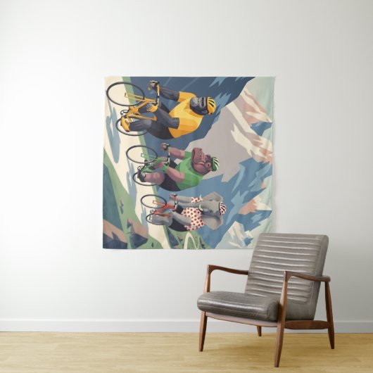 Tour de France WPA styled canvas print タペストリー (インサイチュ(横))