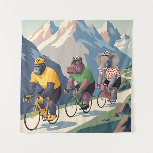 Tour de France WPA styled canvas print タペストリー (正面)