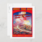 Tour De Paris, France in Aerocar PosterEurope ポストカード (正面/裏面)