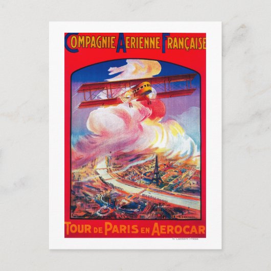 Tour De Paris, France in Aerocar PosterEurope ポストカード (正面)