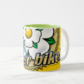 Tour de Yorkshire 2018 「On yer Bike」コーヒーマグ ツートーンマグカップ (正面右)