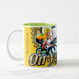Tour de Yorkshire 2018 「On yer Bike」コーヒーマグ ツートーンマグカップ
