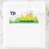 Tour Divide Elevation Profileステッカー 長方形シール