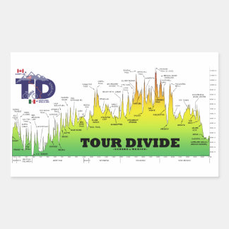Tour Divide Elevation Profileステッカー 長方形シール