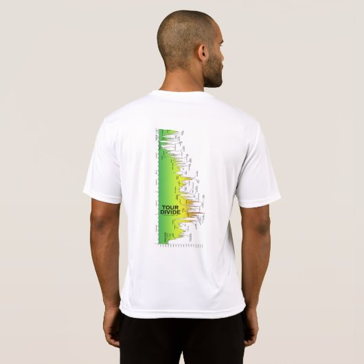 Tour Divide Elevation Profile Tシャツ（横） Tシャツ (裏面フル)
