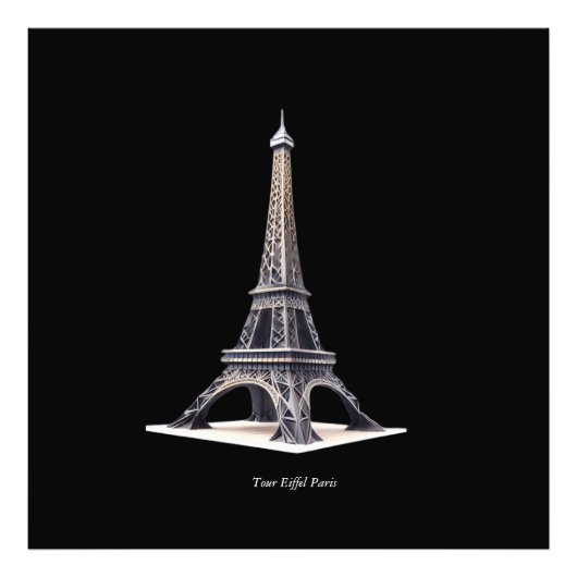 Tour Eiffel Paris France フォトプリント (正面)