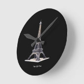 Tour Eiffel Paris France ラウンド壁時計 (傾斜)
