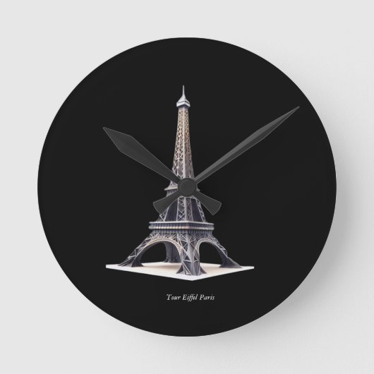 Tour Eiffel Paris France ラウンド壁時計 (正面)