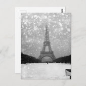 Tour Eiffel sous la neige 1964 - Robert Doisneau ポストカード (正面/裏面)