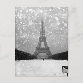 Tour Eiffel sous la neige 1964 - Robert Doisneau ポストカード