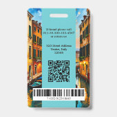Tour Guide Travel Agency Photo ID Badge バッジ (Back)
