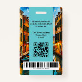 Tour Guide Travel Agency Photo ID Badge バッジ (裏面)