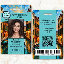 Tour Guide Travel Agency Photo ID Badge