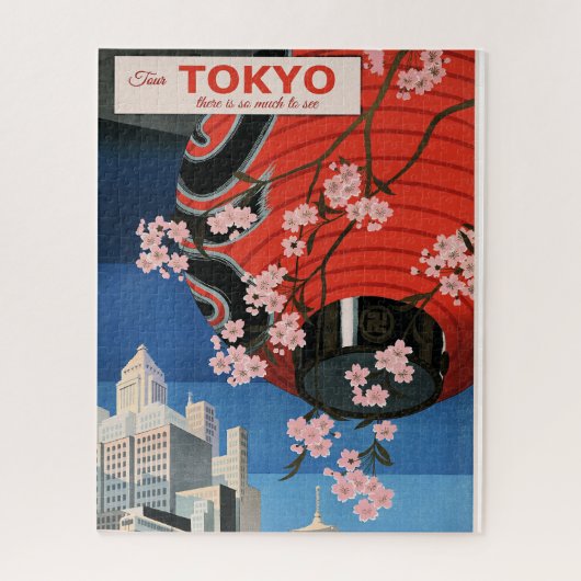 Tour Tokyo, Japan, travel poster, ジグソーパズル (縦)