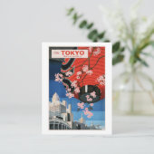 Tour Tokyo, Japan, travel poster, ポストカード (スタンド正面)