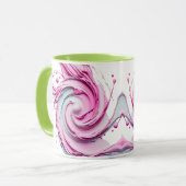 Tourbillon artistique abstrait aux nuances pastel. マグカップ (正面左)