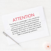 Touretteの警察に助言するウィンドウステッカー 長方形シール (封筒)