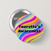 Tourette’s Awareness Badge – Abstract Calm Swirl 缶バッジ (正面&裏面)