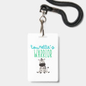 tourette's warrior awareness kids Badge lanyard  バッジ (正面（ネックストラップ付）)