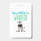 tourette's warrior awareness kids Badge lanyard  バッジ (裏面)