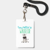 tourette's warrior awareness kids Badge lanyard  バッジ (裏面（ネックストラップ付）)