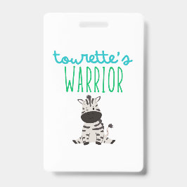tourette's warrior awareness kids Badge lanyard  バッジ