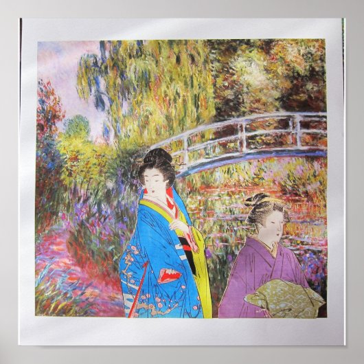 Touring Monet's Garden - art collage ポスター (正面)