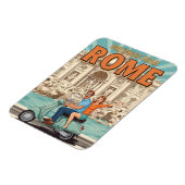 Tourists on Vespa in Rome Italy Postcard マグネット (左側)