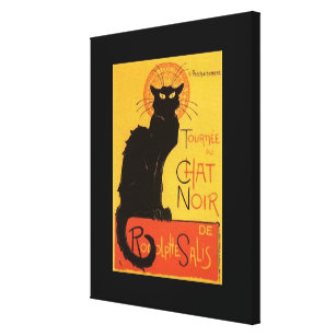 Tourneee du Chat NoirのSteinlenの黒猫のヴィンテージ キャンバスプリント