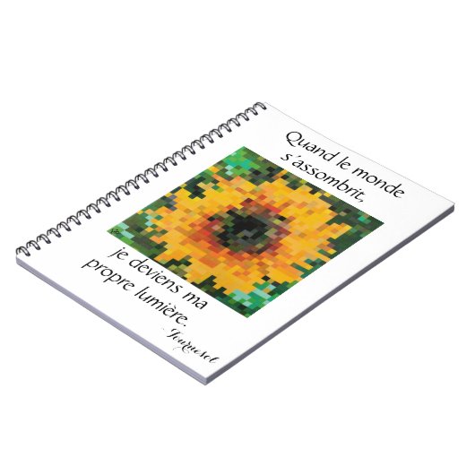 Tournesol jaune pixel art  ノートブック (左側)