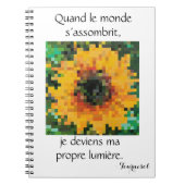 Tournesol jaune pixel art  ノートブック (正面)