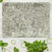 Tournus、Lonsle Saunier キッチンタオル (折り畳み)